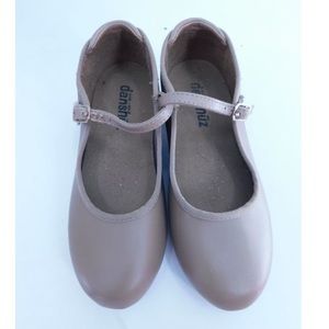 Tan dance tap shoes